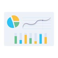 moderno icona di dati analisi nel piatto stile vettore