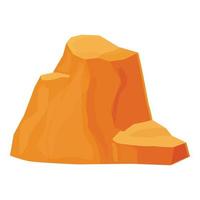 montagna canyon icona cartone animato vettore. roccia scogliera vettore
