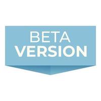 beta versione etichetta icona cartone animato vettore. computer Software vettore