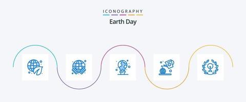 terra giorno blu 5 icona imballare Compreso terra. verde. protezione. giorno. terra vettore