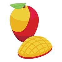 repubblica chad Mango frutta icona isometrico vettore. viaggio cibo vettore
