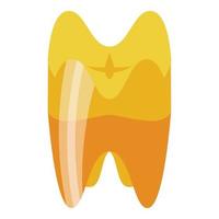 oro dente icona isometrico vettore. dentale cura vettore