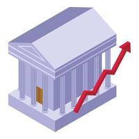 banca attività commerciale icona isometrico vettore. direttore squadra vettore