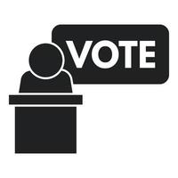 votazione candidato icona semplice vettore. decisione carta vettore