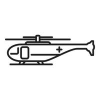 salvare elicottero trasporto icona schema vettore. aria guardia vettore