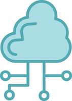 icona di vettore di tecnologia cloud