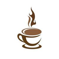 Progettazione dell'illustrazione dell'icona di vettore del modello di logo della tazza di caffè