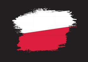 colorato mano dipingere Polonia grungy bandiera vettore