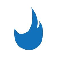 blu fuoco fiamma logo vettore