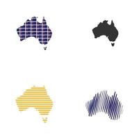 Australia carta geografica logo illustrazione design vettore