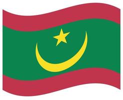 nazionale bandiera di mauritania - piatto colore icona. vettore