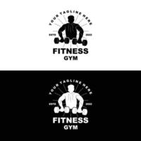 Palestra logo, fitness logo vettore, design adatto per fitness, gli sport attrezzatura, corpo Salute, corpo supplemento Prodotto Marche vettore