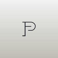 modello di progettazione del logo della lettera p vettore