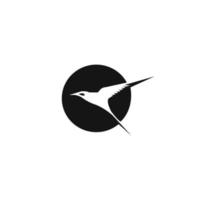 minimo uccello logo design modello vettore