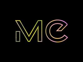 mc lettera logo con colorato arcobaleno struttura vettore. professionista vettore. vettore