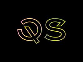qs lettera logo con colorato arcobaleno struttura vettore. professionista vettore. vettore
