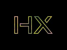 hx lettera logo con colorato arcobaleno struttura vettore. professionista vettore