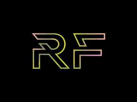 rf lettera logo con colorato arcobaleno struttura vettore. professionista vettore. vettore