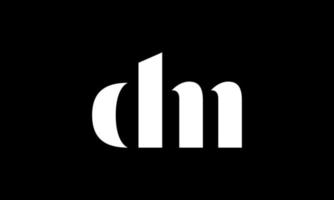 iniziale lettera dm logo design nel nero sfondo. professionista vettore. vettore