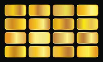 oro colore pendenza impostare, d'oro colore effetto, colore campione, oro, giallo oro, oro colore, d'oro vettore
