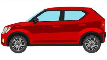 premio hatchback auto nel luminosa colore vettore, realistico auto piatto luminosa colore vettore illustrazione