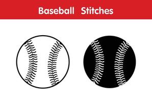 punti da baseball su sfondo bianco, disegno vettoriale