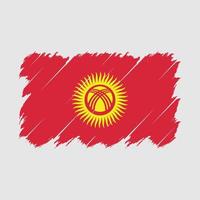 Kyrgyzstan bandiera spazzola vettore