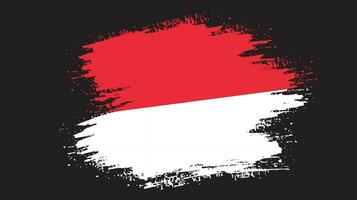 dipingere spazzola ictus Indonesia bandiera vettore per gratuito Scarica