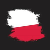 afflitto Polonia grunge bandiera vettore