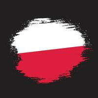 sbiadito grungy stile Polonia bandiera vettore