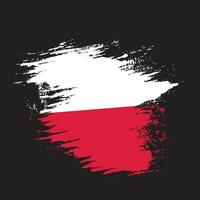 sbiadito grunge struttura Polonia astratto bandiera vettore