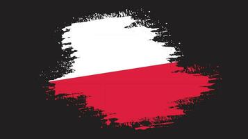 spazzola telaio Polonia bandiera vettore