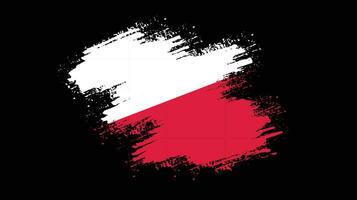 Polonia grunge struttura bandiera vettore