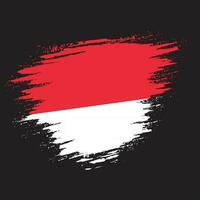 sbiadito grunge struttura Indonesia astratto bandiera vettore