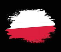 nuovo mano dipingere spazzola Polonia bandiera vettore