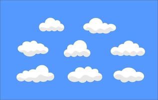 illustrazione vettore grafico di un' bianca nube su blu sfondo