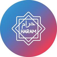 haram linea pendenza cerchio sfondo icona vettore