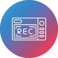 video registrazione linea pendenza cerchio sfondo icona vettore