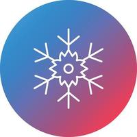 fiocco di neve linea pendenza cerchio sfondo icona vettore
