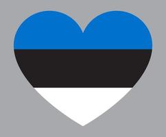 piatto cuore sagomato illustrazione di Estonia bandiera vettore