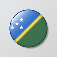 lucido pulsante cerchio sagomato illustrazione di Salomone isole bandiera vettore