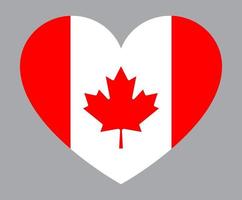 piatto cuore sagomato illustrazione di Canada bandiera vettore