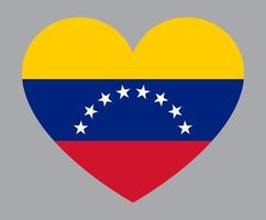 piatto cuore sagomato illustrazione di Venezuela bandiera vettore