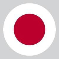 piatto cerchio sagomato illustrazione di Giappone bandiera vettore