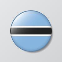 lucido pulsante cerchio sagomato illustrazione di Botswana bandiera vettore