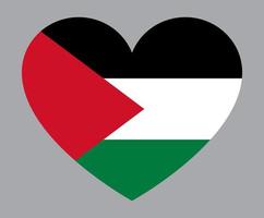 piatto cuore sagomato illustrazione di Palestina bandiera vettore