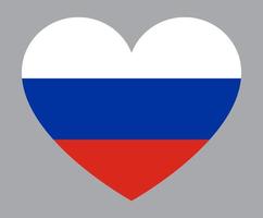 piatto cuore sagomato illustrazione di Russia bandiera vettore