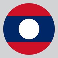 piatto cerchio sagomato illustrazione di Laos bandiera vettore