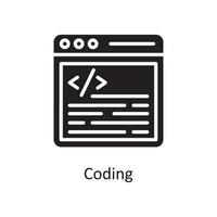 codifica vettore solido icona design illustrazione. design e sviluppo simbolo su bianca sfondo eps 10 file