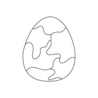 Pasqua uovo decorato con astratto forme. vettore scarabocchio isolato